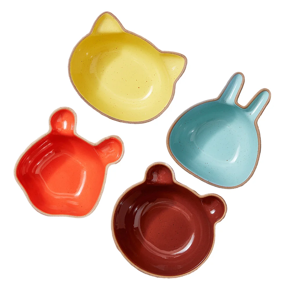 

Ceramic Dish Dishes Sauce Condiment Dipping Bowls Seasoning Plates Serving Bowl Animal Mini Porcelain Side Appetiser Sushi Cups