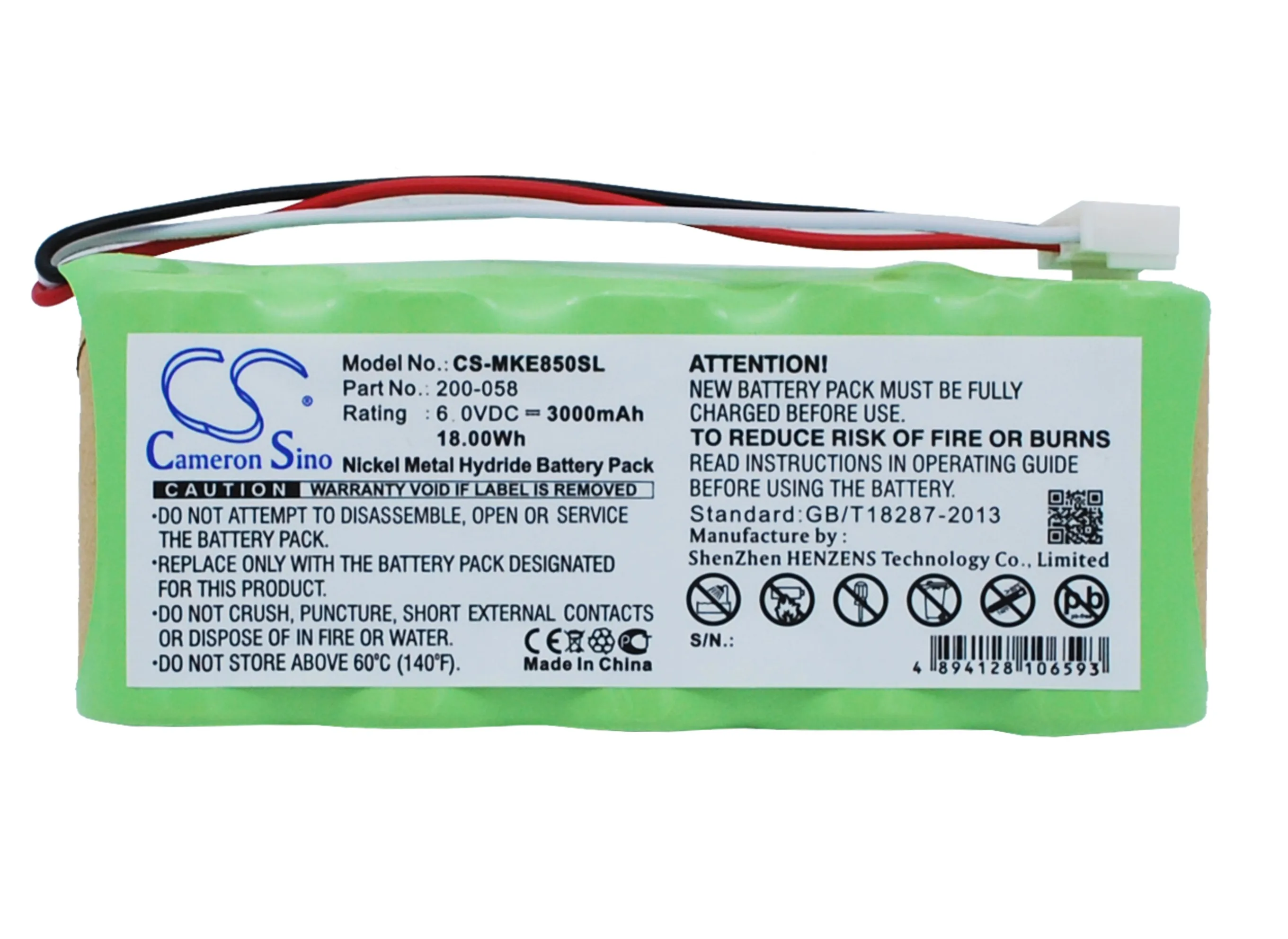 

CS 3000mAh / 18.00Wh battery for Panametrics Magna-Mike 8500