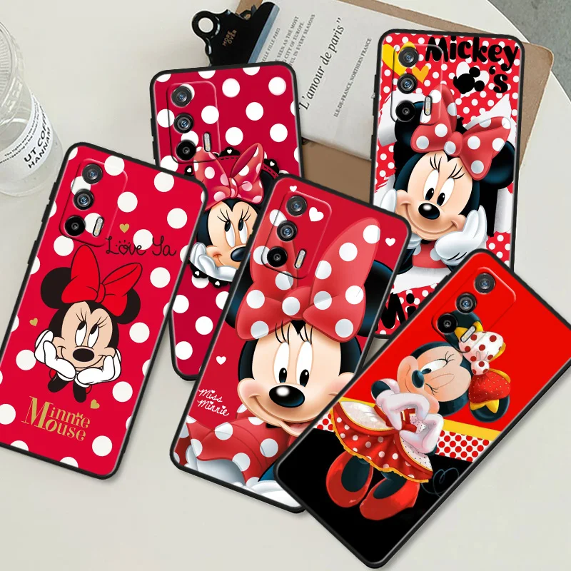 

Disney Minnie Mouse Point Phone Case For OPPO Realme Q5i Q5 Q3S 10 9i 8i 7i 6 5 Narzo 50i 50A 50 30 Pro Plus Black Cover
