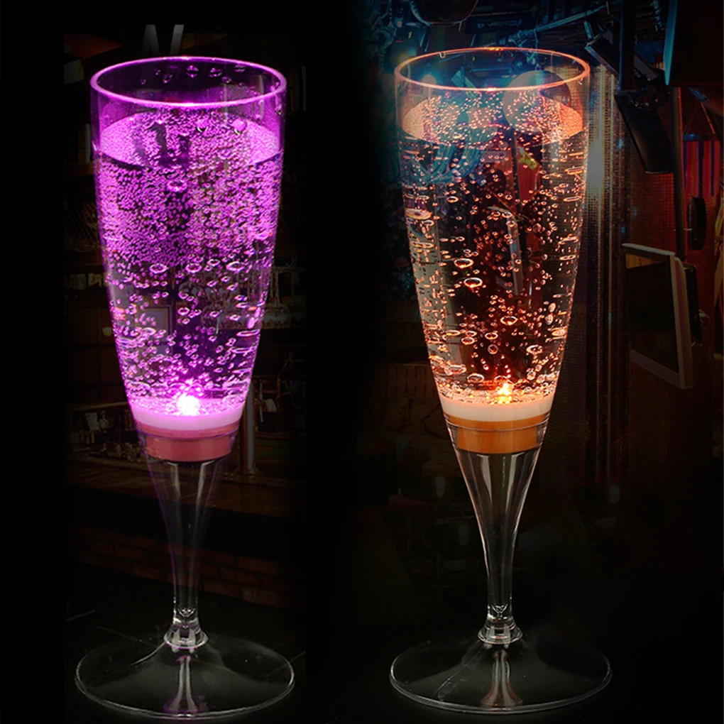 

6 Pieces LED Large Wine Glasses Drinks Party Cups Bar Cocktail Mugs Christmas Festivals Anniversary Decoration Gift