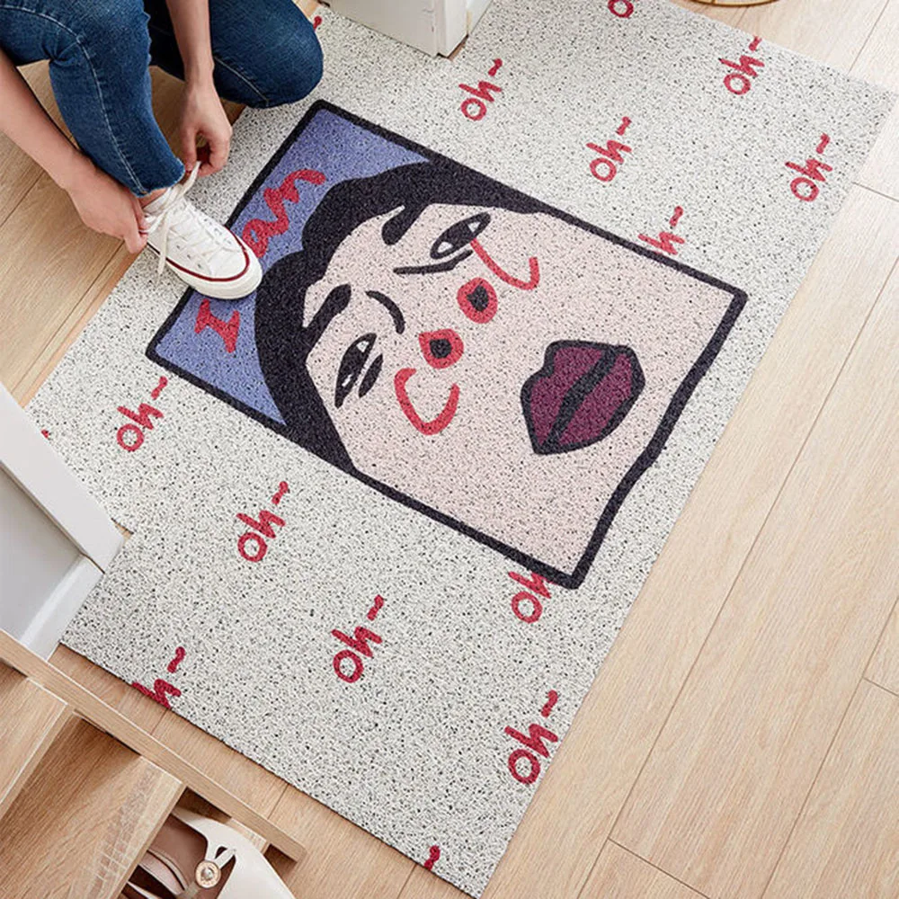 

Welcome Doormat Entrance Hallway Foyer Non-Slip Floor Rugs Front Door Mat Bedroom Kitchen Dust Proof Carpet Rug Creative Funny