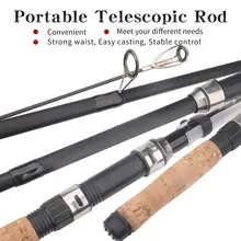 Telescopic Lure Rod Spinning Fishing Rod,Sea pole,Telescopic Design for Saltwater & Freshwater Fishing (1.8-3.0M)
