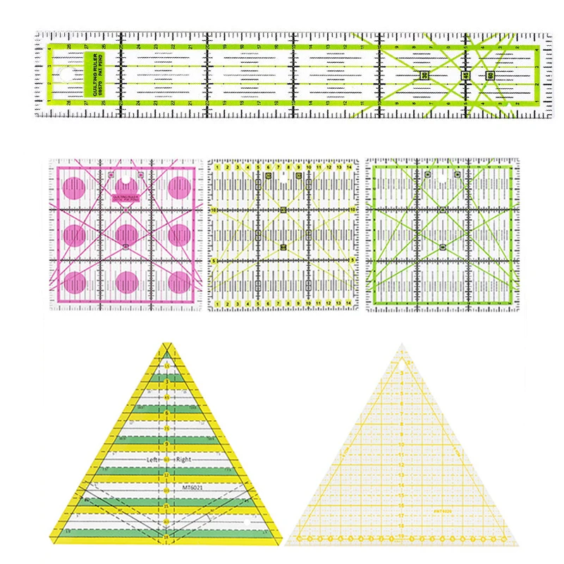 

1PC DIY Hand Tool Patchwork Ruler Triangle Square Shape Tailor Yardstick Cloth Cutting Rulers Sewing Arts Craft Sewing Tools