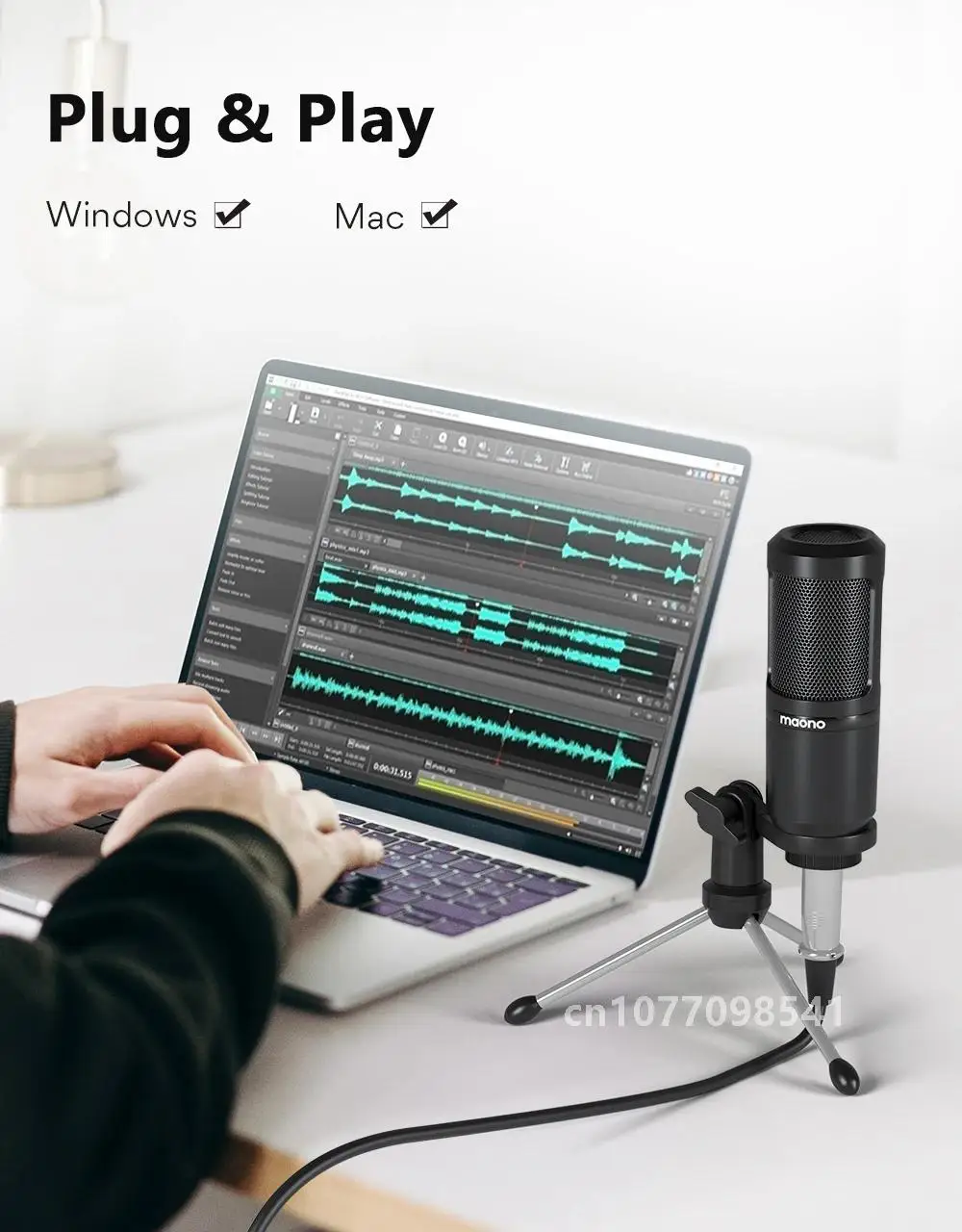 Maono PM360TR Конденсаторный микрофон Подкаст Микрофон 3 5 мм для компьютера ноутбука