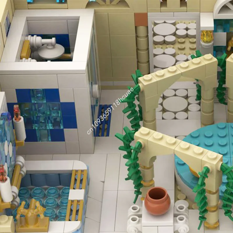 2988 шт. MOC на заказ модульные городские здания модель Hamam строительный блок Diy