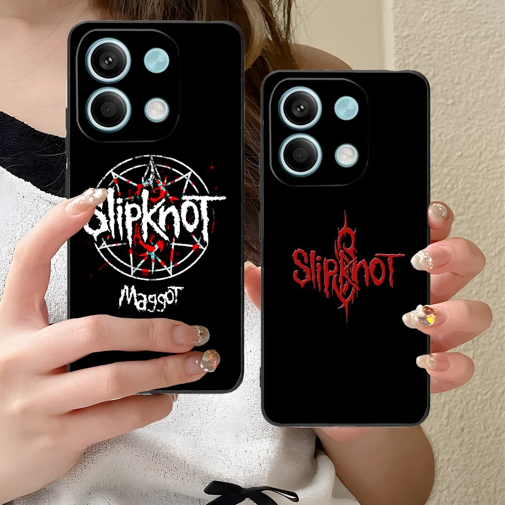 Painting S-Slipknot Phone Case for Xiaomi Redmi Note 13 12 11 10 9 8 7 6 S A Pro Lite Plus 5G Black Cellphones Smartphone Cover