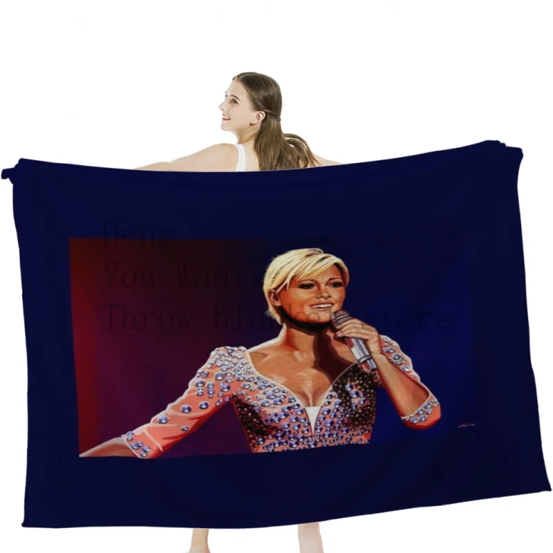 

Helene Fischer Painting Throw Blankets Soft Velvet Blanket Camping Bedding Blanket Cold Cinema or Travel