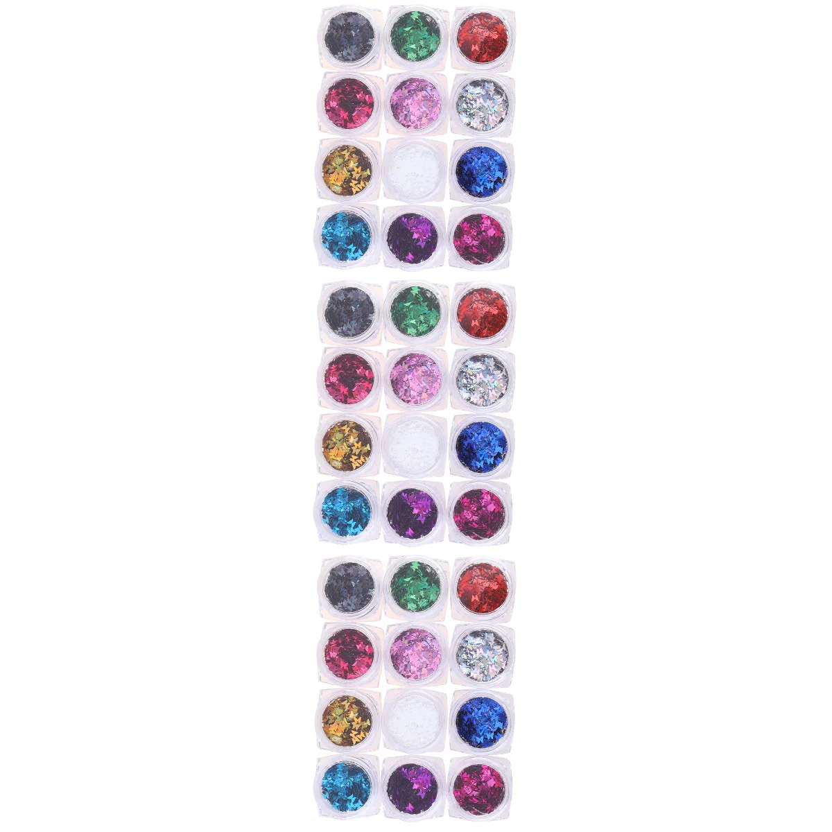 

3 Sets 12 Colors Nail Art Paillette Manicures Sequins Decor Manicure Paillette Sticker