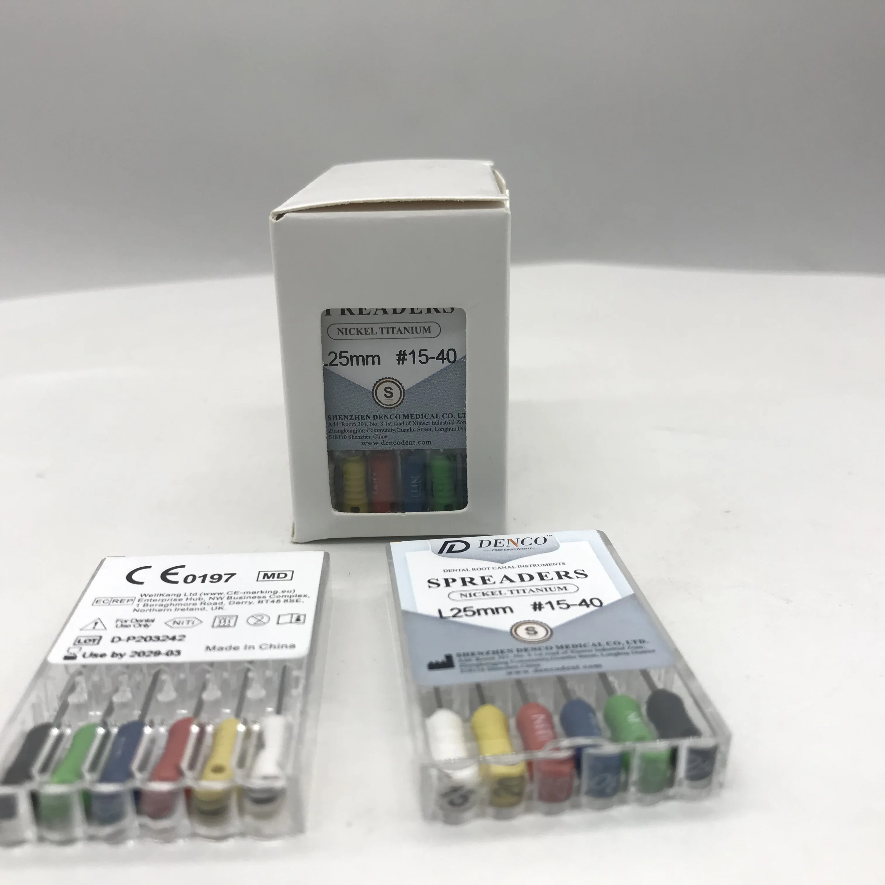 Denco Niti распределитель Никель Титан стоматологические файлы 25 мм Ассорти #15-40