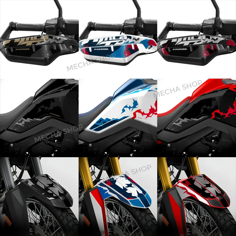 Фото Наклейка-защита на бак для Africa Twin CRF 1100 L, 3D-стикер из эпоксидной смолы, комплект защиты CRF1100L 2026 №4