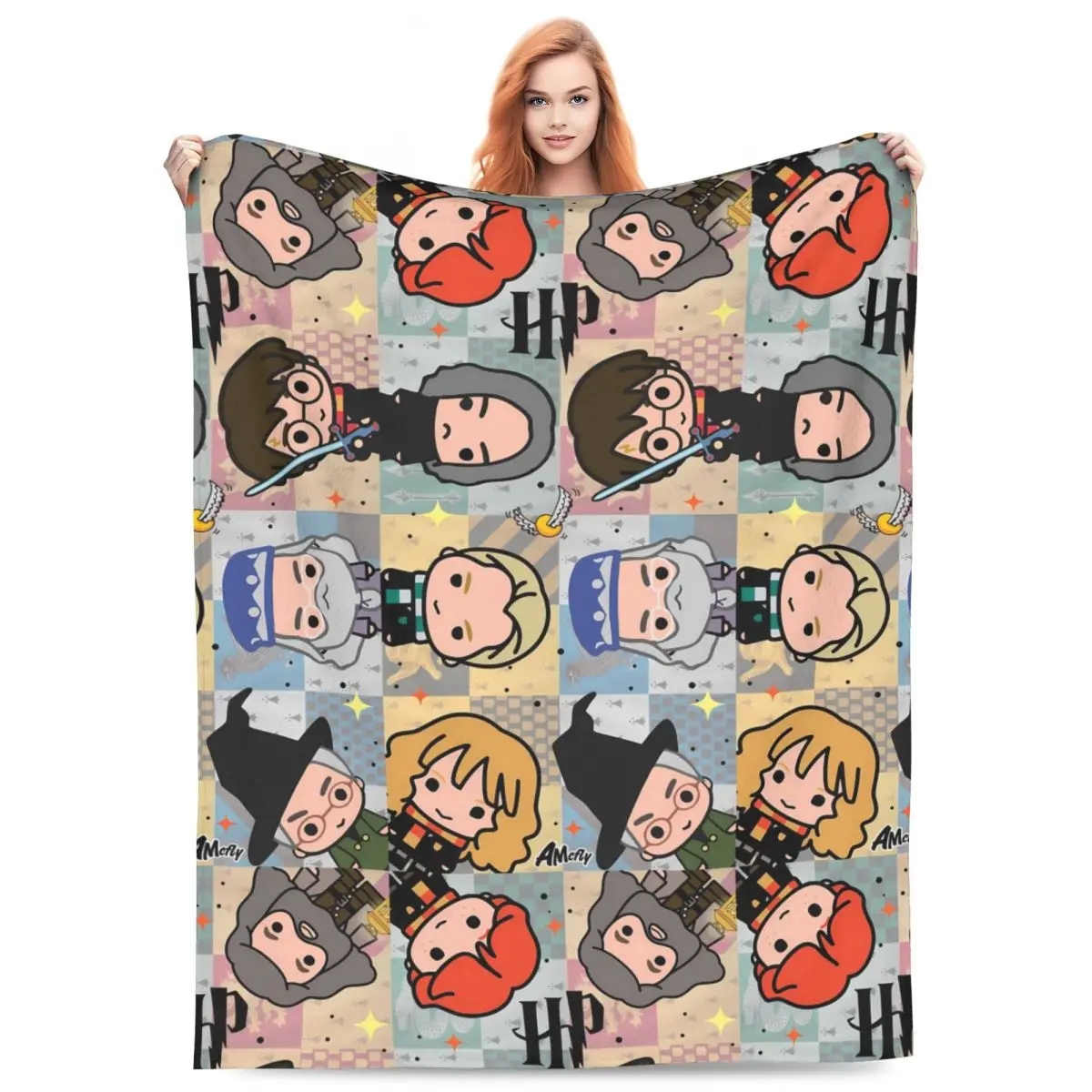 Одеяло Harrys Potters для пикника фланелевое одеяло дивана-кровати мягкое покрывало на