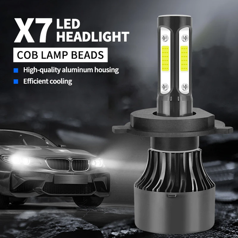 Светодиодсветодиодный лампа H7 Canbus 360 H4 H1 30000LM HB3 HB4 9005 9006 9012 Turbo H11 для автомобильных