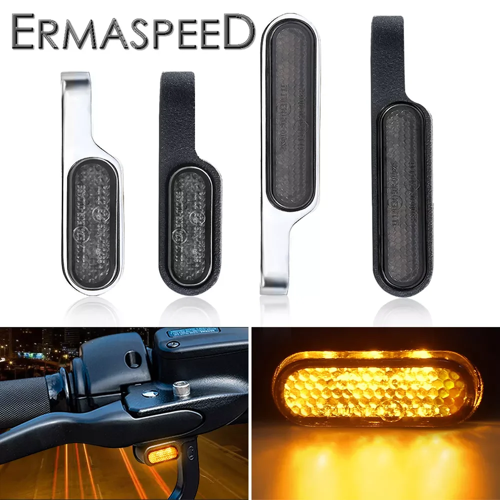 

NEW2023 Handlebar Led Motorcycle Flasher Amber Mini Flowing Water Turn Signal Light Lamp Indicators Aluminum Alloy 12V IP68 Wate