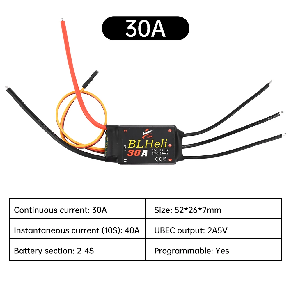 1 шт. BLHeli бесщеточный Esc 12A/20A/30A/40A/50A с Ubec подходит для модели квадрокоптера Diy Fpv