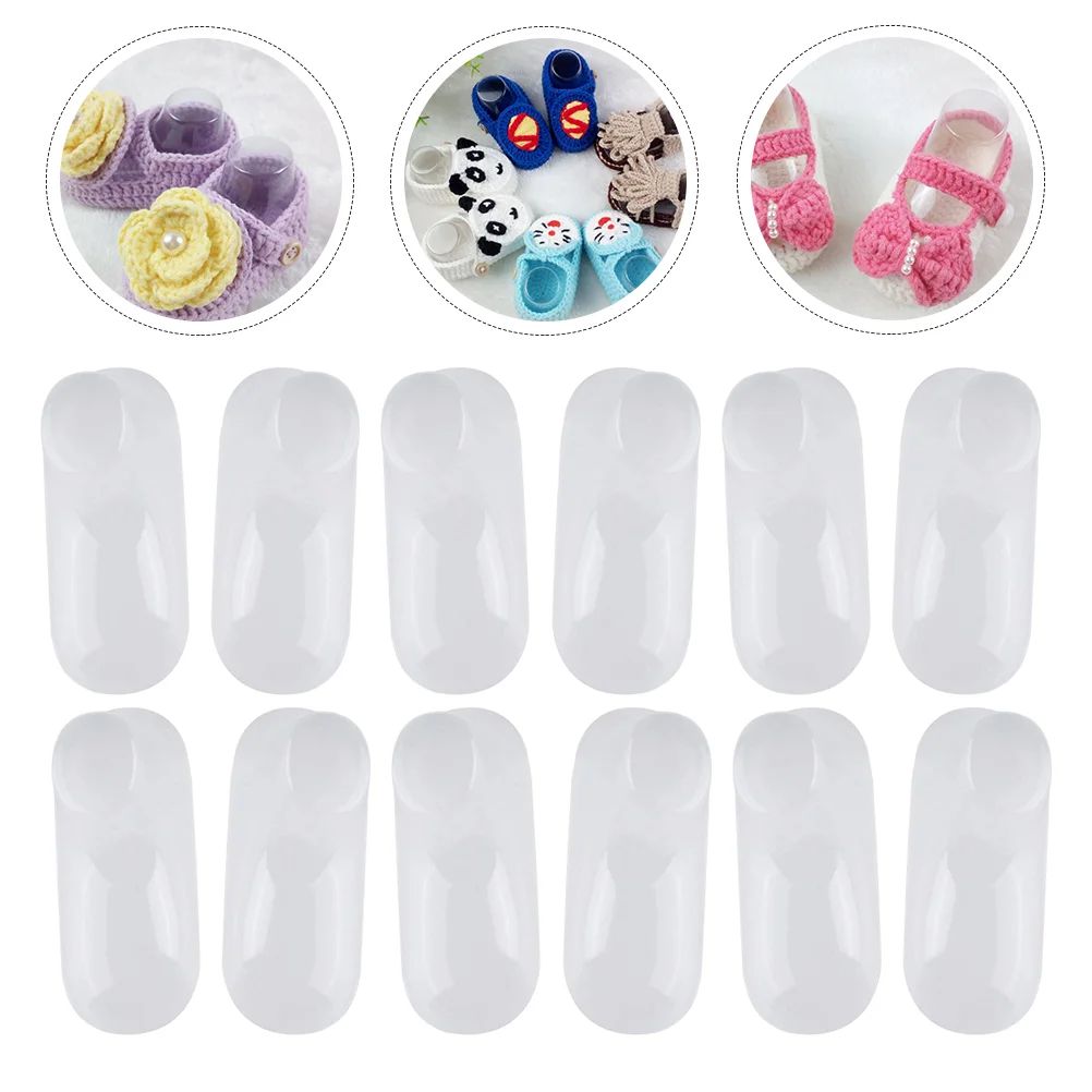 

100 Pcs Transparent Shoe Tree Toddler Shoe Rack Shoe Storage Rack 10cm Sneaker Tree Pvc Baby Shoes Organizer Child