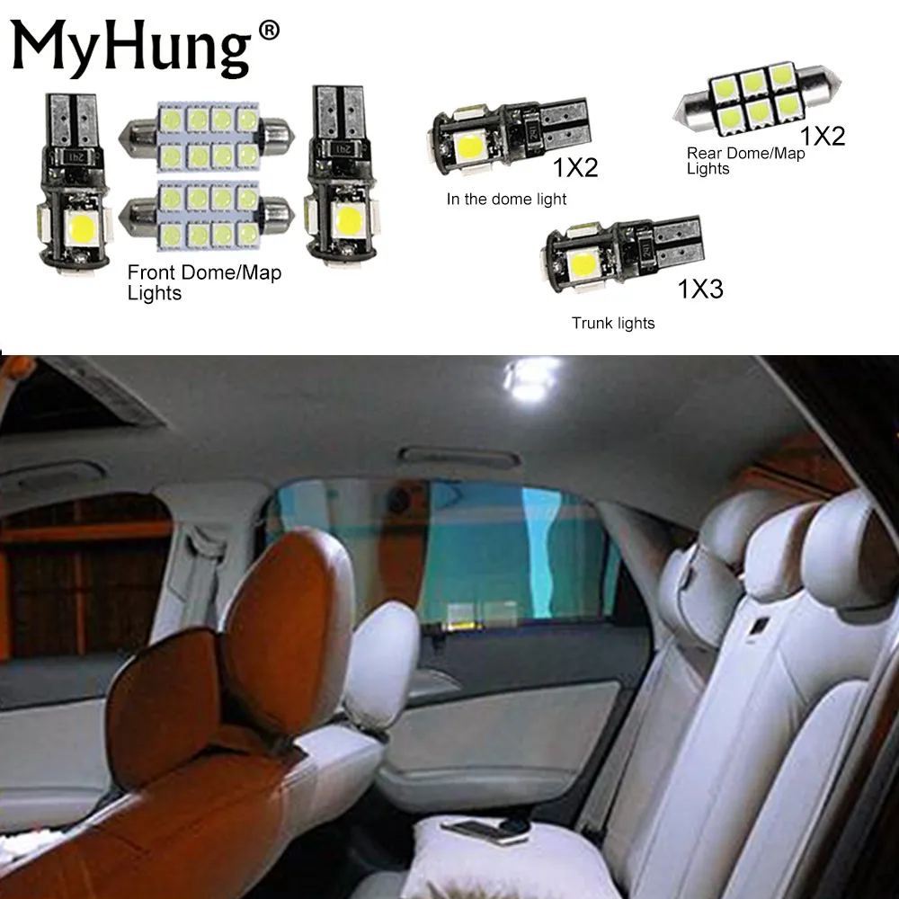 

For Audi Q7 2014 Convenience Bulbs Car Led Interior Light C10W W5W Replacement Bulbs Dome Map Lamp Light Bright White