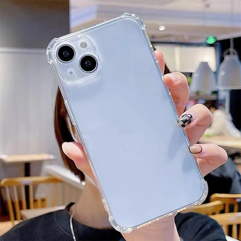 

9PCS/LOT For Iphone 12 Plus All-inclusive Transparent Fall Protection Solid Color Phone Case 9 Colors