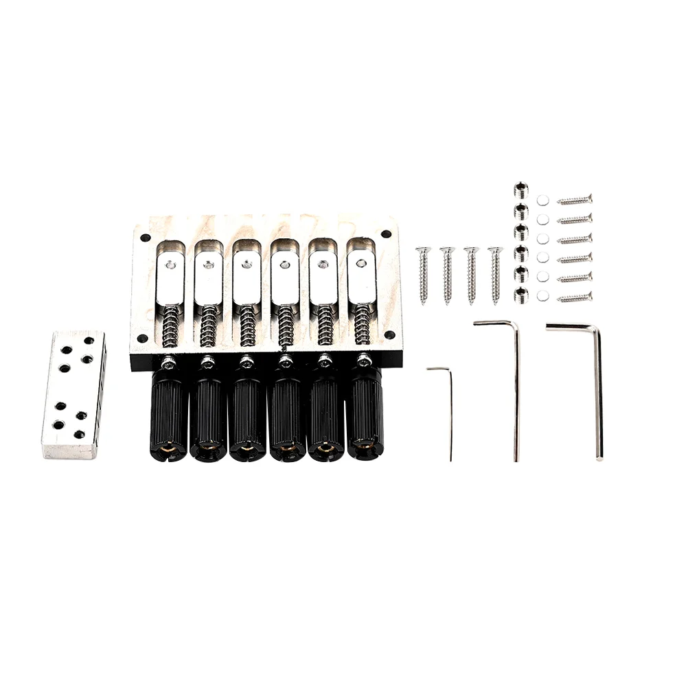 

1 Set of Metal Guitar Bridge Saddle Guitar Accessories for Six Strings Electric Guitar
