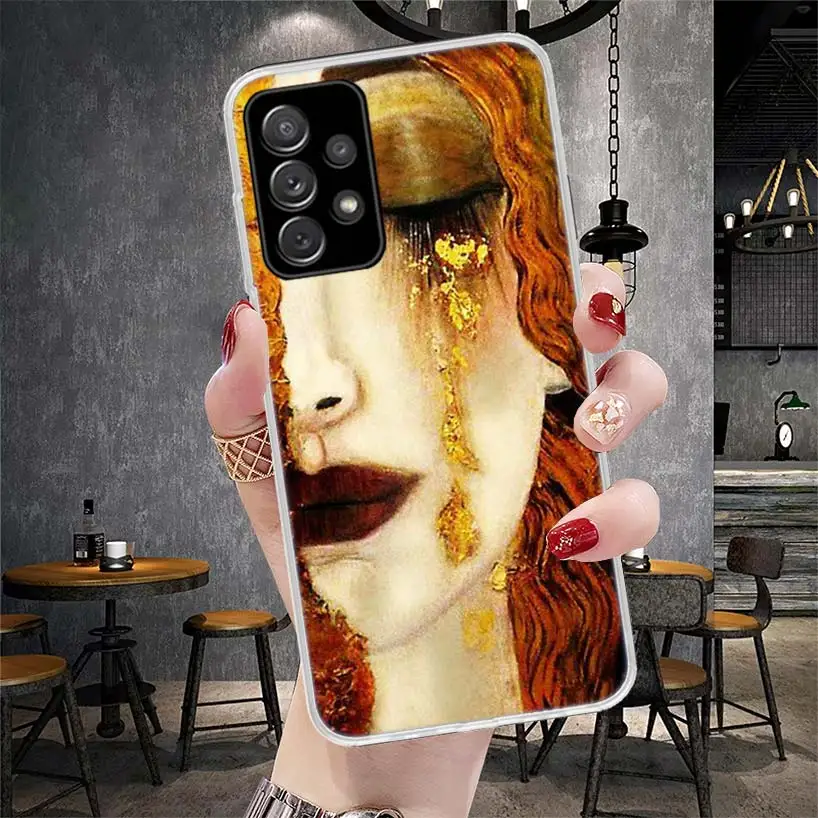 Фото Поцелуй Густава Климта Дизайн Мягкий чехол для телефона Samsung Galaxy A13 A14 A15 A16 A53 A54 A55 A56 A33 A34 A35 A36 A23 A24 A25 A26 A0 №2