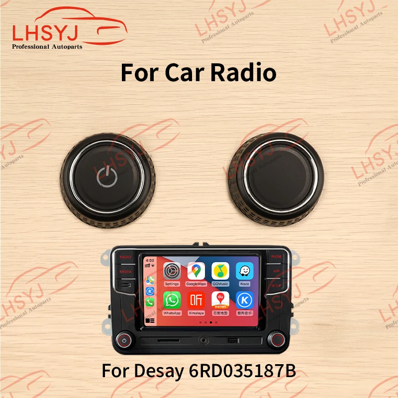 

LHSYJ Car CD Player Knob Cap Radio Volume Rotary Button Switch Knob For VW Golf 5 6 Passat B5 6 Jetta 5 6 For Desay 6RD 035 187B