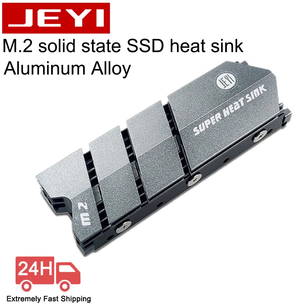 

JEYI ColdFish Gray SSD M2 Heatsink Thickening Cooling Sheet Thermal Pad NGFF NVME M.2 2280 Aluminum silicon Heatsink cooling