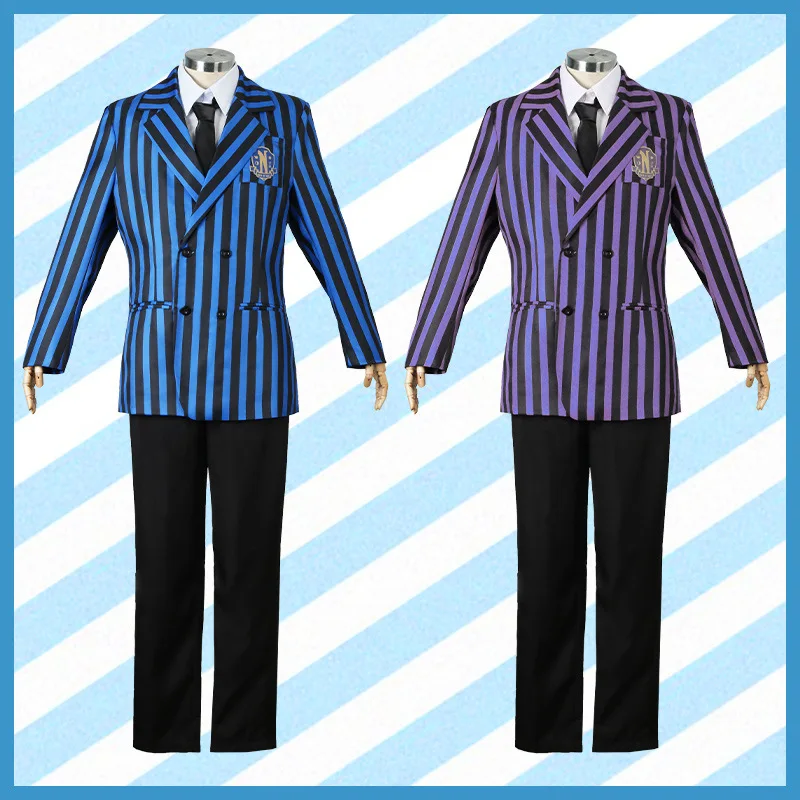 

Wednesday Addams Cosplay Costume Wednesday School Uniforms Nevermore Academy School Clothes Girls Boys Halloween Costume Dress
