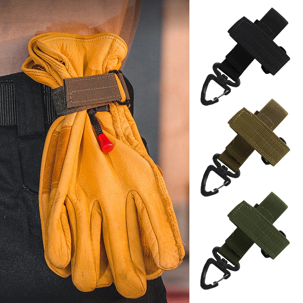 Multi-purpose Nylon Gloves Hook Work Gloves Safety Clip Outdoor Tactical Gloves Climbing Rope Anti-lost Camping Hanging Buck