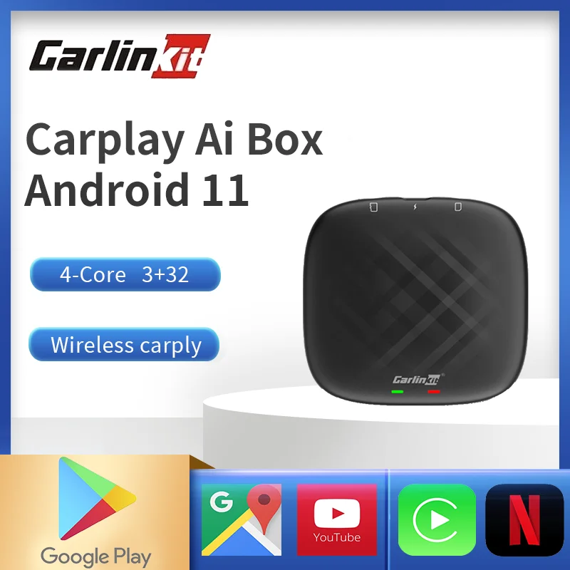 

Carlinkit Carplay AI Box Android 11 3+32 GB QCM2290 4-Core Wireless TV Auto Youtube Netflix IPTV 4G LTE