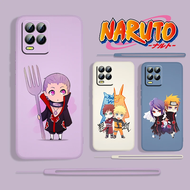 

Hot Anime Naruto Cartoon For OPPO Realme 50i 50A 9i 8i 8 6 Pro Find X3 Lite NEO GT Master A9 A5 2020 Liquid Rope Phone Case Capa