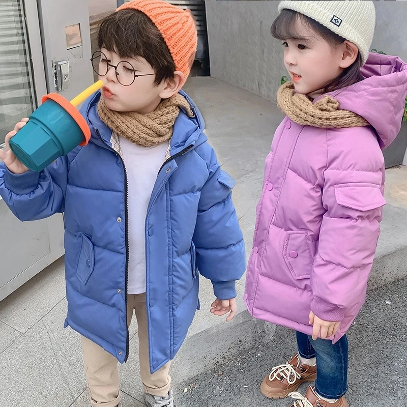 

2022 Winter Children's Cotton-padded Jacket Warm Coat for Boys and Girls hz001