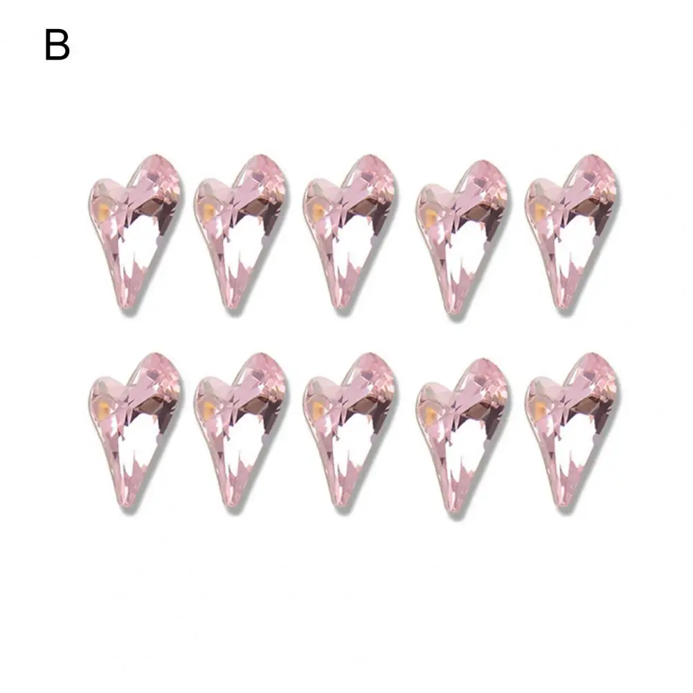 

10Pcs Excellent Attractive Shiny Surface DIY Fake Nails Decoration Craft Ornament Nail Supplies Nail Ornament Nail Charm