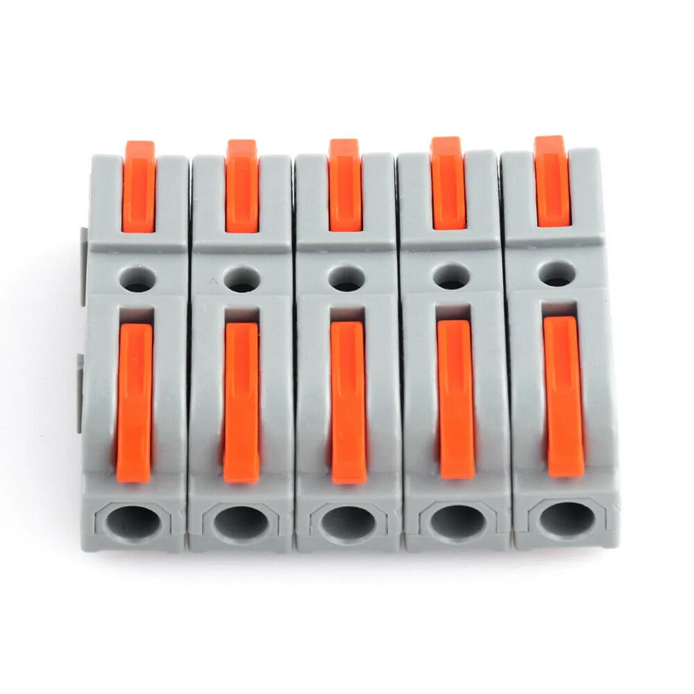 

20PCS Spring Lever Terminal Block Electrical Connector Cable Wire Clamp Connector Quick Splice Cable Conductor SPL-1 SPL-2 SPL-3