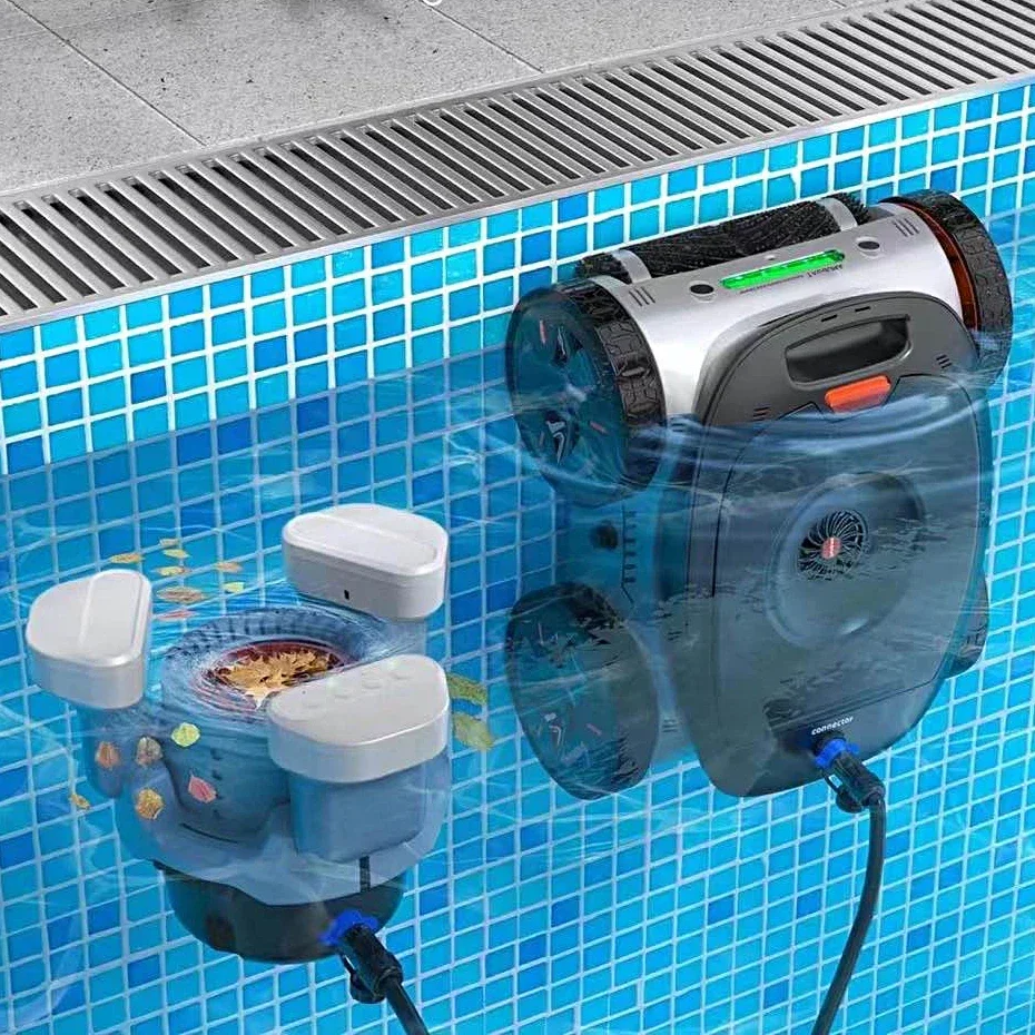 Беспроводной проводной двойной аккумулятор для очистки бассейна 9000 мАч кабель 15