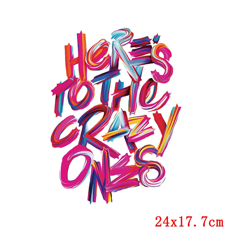 Термоклейкая аппликация Prajna с радужными буквами для одежды |