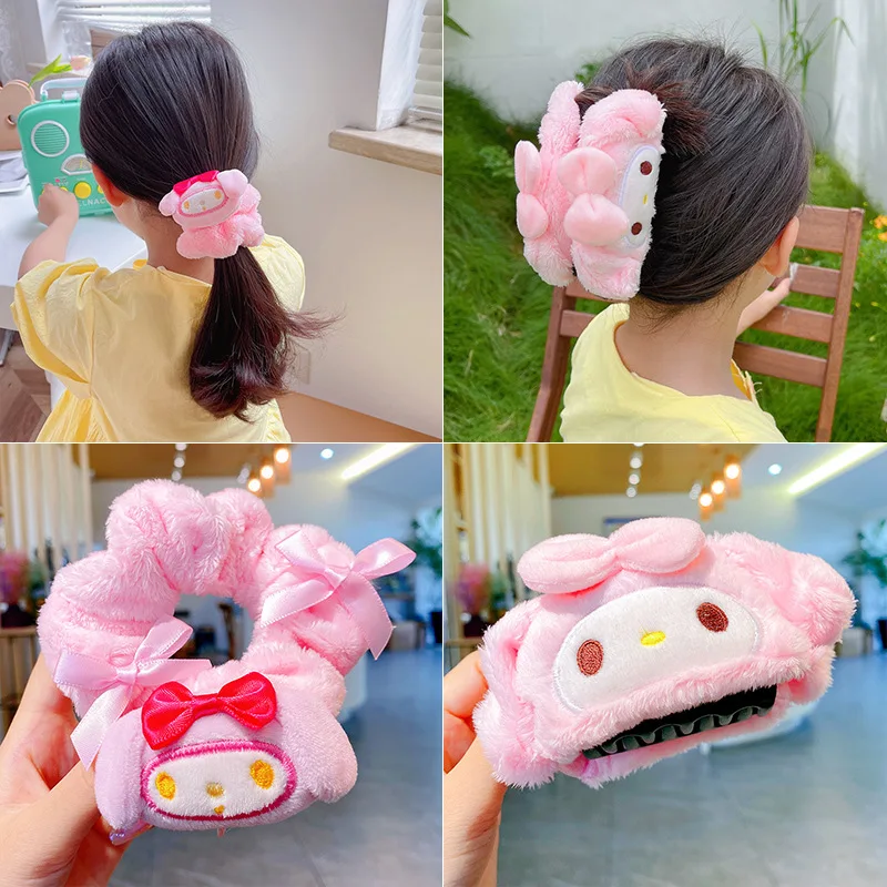 

Kawaii Sanrioed аниме мультфильм серия mymelody Cinnamoroll Kuromi милые модные аксессуары для волос подарок