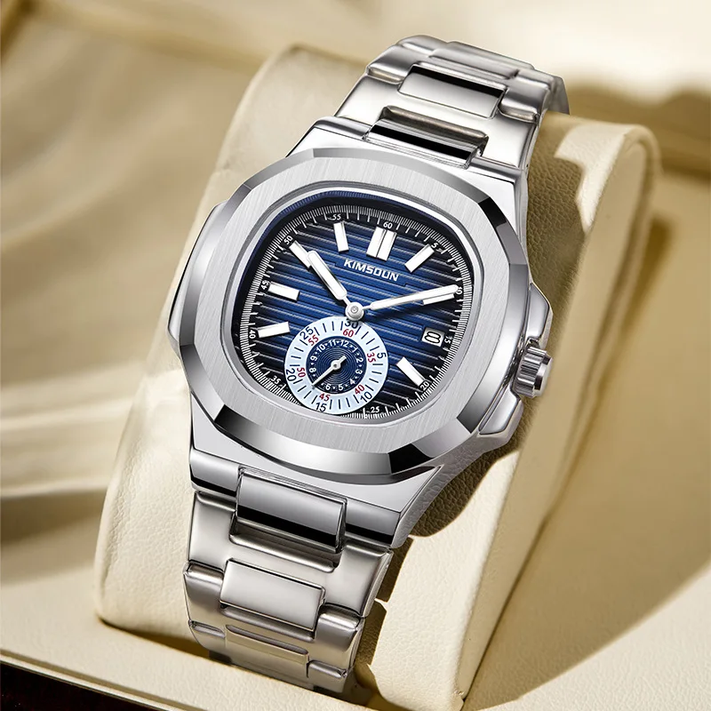 Роскошные Мужские Кварцевые Наручные Часы С Ремешком Из Нержавеющей Стали