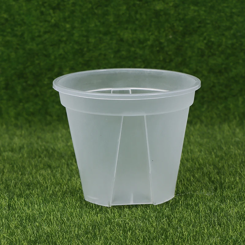 Прозрачный цветочный горшок 1 шт. с лотком 10 см/12 см/14 см из полипропилена