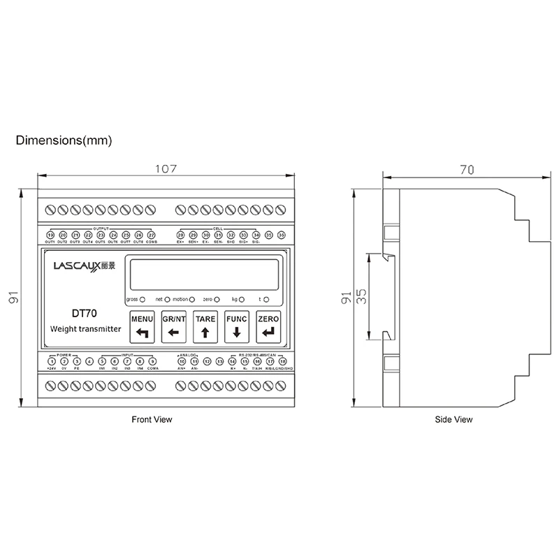 Датчик нагрузки DT70 Цифровой индикатор/передатчик веса