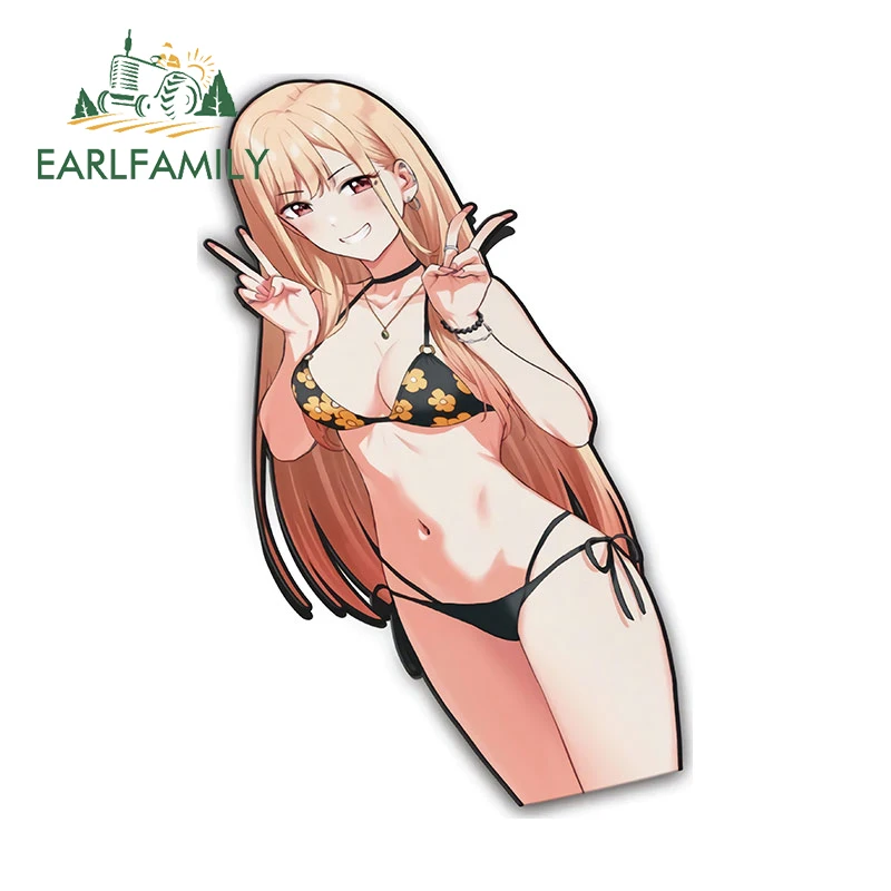 

EARLFAMILY 13 см x 8,7 см для моего платья любимый автомобильные наклейки Kitagawa Марин аниме автомобильные аксессуары Переводные водонепроницаемые м...