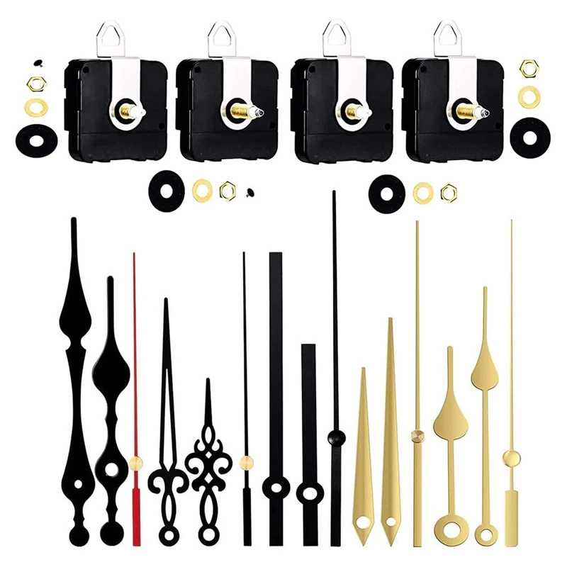 

AT69 -Silent Quartz Clock Movement, 4 Kinds of Shaft Clock Movement Long and Short Shaft Clock Mechanism, Wall Clock DIY