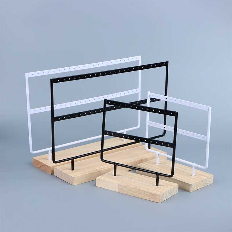 

Подвеска для сережек, вертикальная подставка, органайзер для демонстрации ювелирных изделий с деревянной основой, стеллаж для хранения