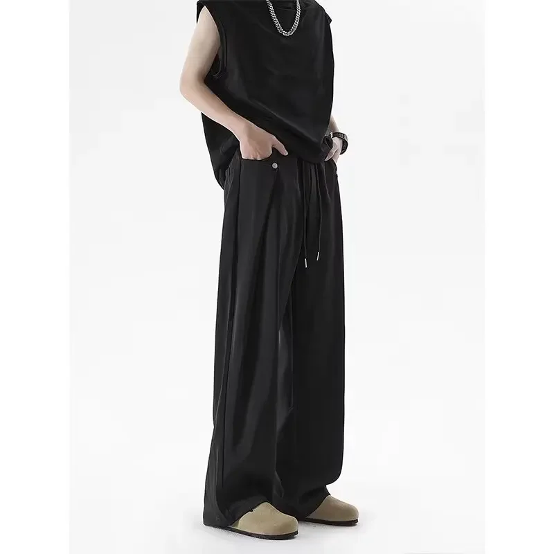 2024 новые повседневные брюки свободного кроя для мужчин корейские модные