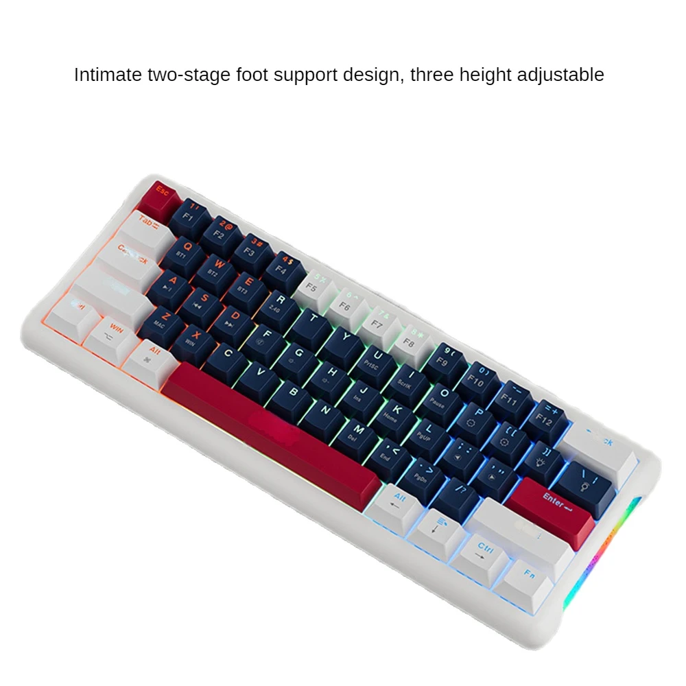 

Tri-Mode Wireless Mechanical Keyboard 87-Key RGB Hot-Swap Game Gaming Computer PC Gamer Mechanical Keyboard