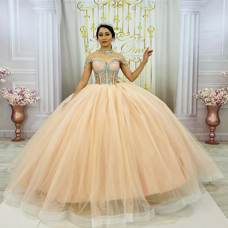 

ANGELSBRIDEP Шампанское платье для Quinceanera 15 вечерние 3D Цветочные Бальные платья длиной до пола Золушка на день рождения официальное конкурсное платье Новинка
