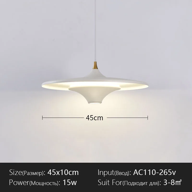 

Современный скандинавский светодиодный подвесной светильник с дизайном НЛО, подвесной круглый домашний подвесной светильник для кухни, столовой, гостиной, домашний декор