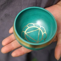 7 colors 8cm nepal singing bowl handmade healing meditation yoga chakras percussion energy bowls musical instrument