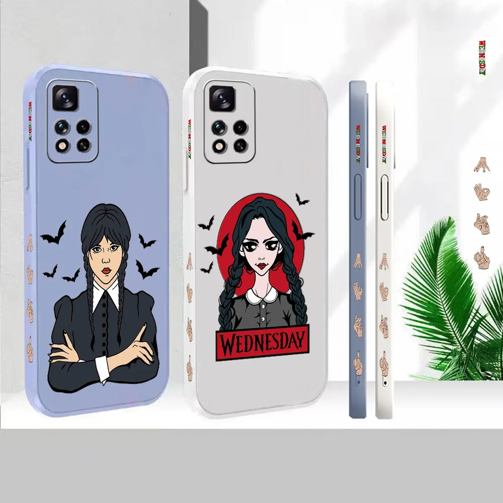 

Liquid Silicone For Redmi Note 12 11 11T 11R 11E 11S 11T 10 10T 9 9S 9T 8 7 7S Pro Plus Max 4G 5G Cover Wednesday Case Funda