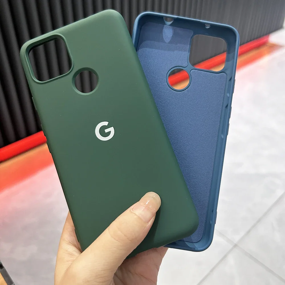 Чехол для Google Pixel 5 5A жидкий силиконовый мягкий чехол из ТПУ 5a противоударный
