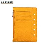 ox knight zipper book cover for a8 size ring budget planner pebbled grain leather storage bag mini memo pad notebook accessory