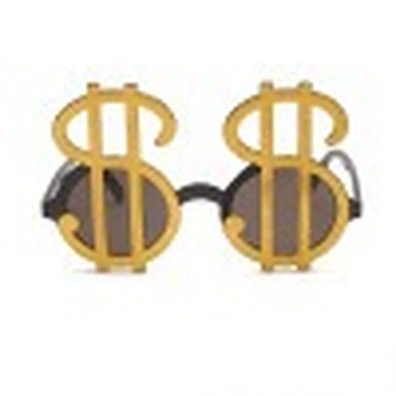 

12pcs Large Golden Dollar Sign Money Glasses Sunglasses Funny Fancy Costume Photo Props Party Birthday Wedding Cosplay Festival